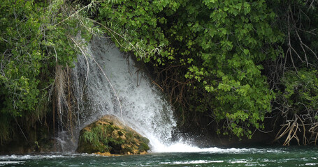 Waterfall, Krka Natural Park, Near Sibenik in Damaltia, Croatia