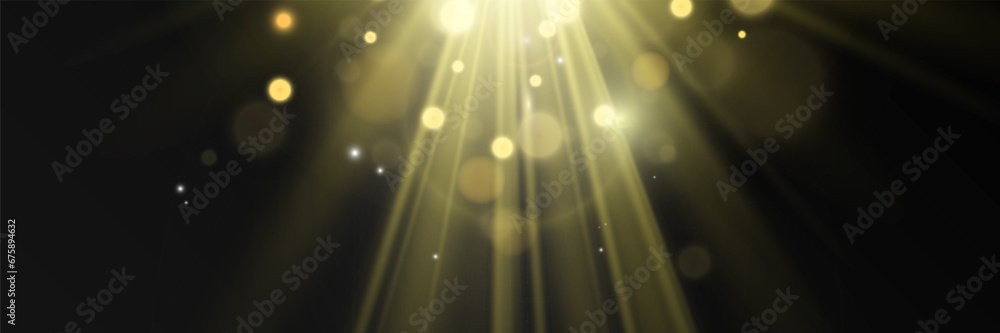 Poster special lens flash, light effect. the flash flashes rays and searchlight. illust.white glowing light