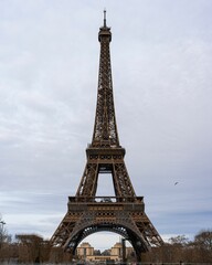 Beautiful view of an iconic Eiffel Tower in Paris, France