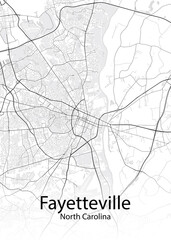 Fayetteville North Carolina minimalist map