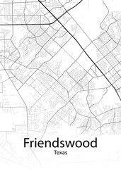 Friendswood Texas minimalist map