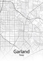 Garland Texas minimalist map