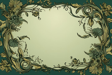 Elegant floral frame with a vintage feel