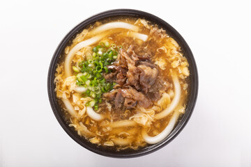 牛肉たまごあんかけうどん