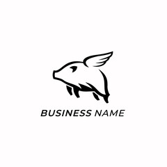 design logo creative flying pig
