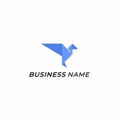 logo design paper origami bird