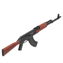 3D rendering illustration of an AK-47 Kalashnikov assault rifle