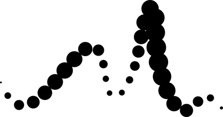 Line dotted halftone curved icon