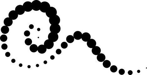 Line dotted halftone curved icon