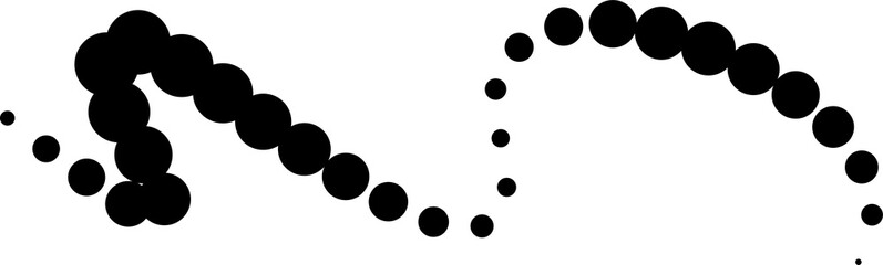 Line dotted halftone curved icon