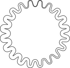 Circle line shape. Geometric element design