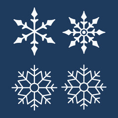 set of snowflakes