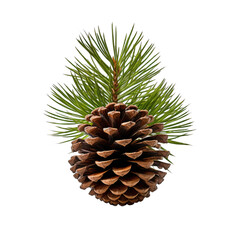 Subalpine fir cone isolated on transparent background