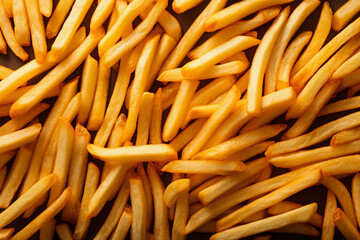 Crispy fries on plain background