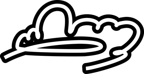 Cloud bold line. Element design