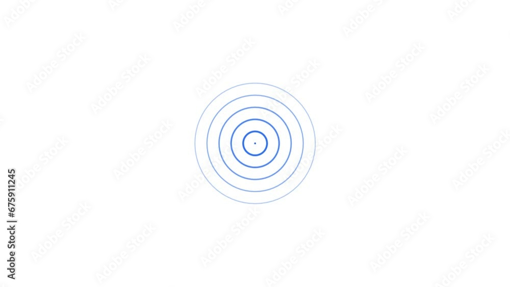 Poster radio waves animation on white background. network tower produced radio wave concept. digital radio 