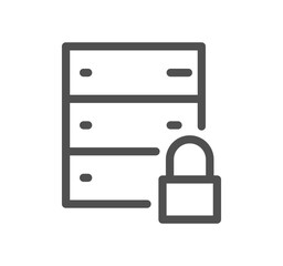 Obraz premium Hosting and web graphics related icon outline and linear vector.