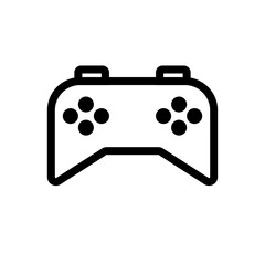 Joystick devices icon with black outline style. play, game, gamepad, controller, console, joystick, video. Vector Illustration