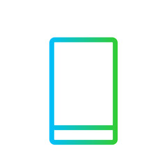 Phone devices icon with blue and green gradient outline style. phone, mobile, smartphone, device, screen, cellphone, telephone. Vector Illustration