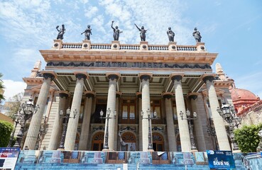 The stunning Teatro Juarez in Guanajuato, Mexico