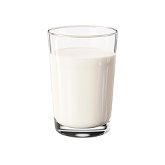 a glass of fresh milk isolated on a transparent background, a refreshment breakfast drink glass image PNG