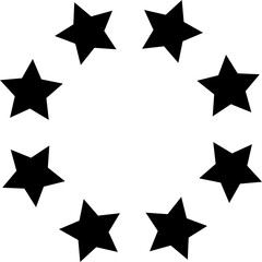 Circle made out of stars. Infographic
