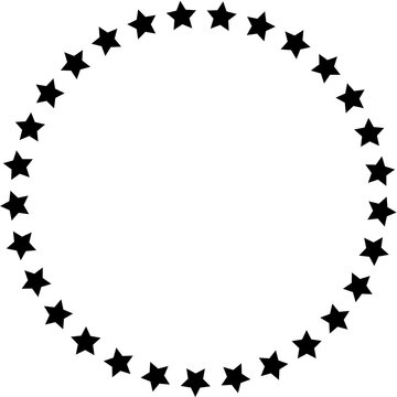 Circle made out of stars. Infographic