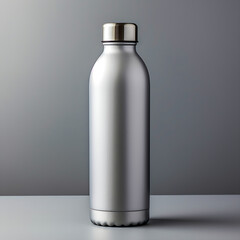Aluminum water bottle mockup