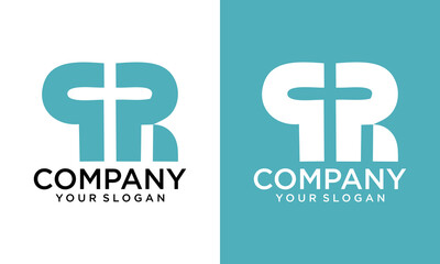 Obraz premium PR, RP Letter Logo Vector Template Abstract Monogram Symbol . Usable for Business sport, technology, fashion, digital And future creative logo