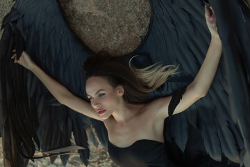 Naklejka premium The black angel