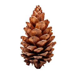 Swamp cypress cone isolated on transparent background