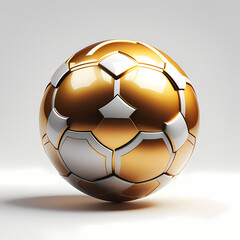 Goldener/Weißer Ball mit Zahl - 3D-Illustration