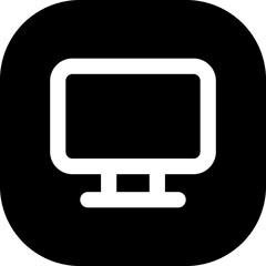 Monitor devices icon with black filled line outline style. technology, display, business, monitor, computer, screen, internet. Vector Illustration