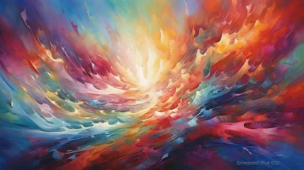 Foto auf Acrylglas Gemixte farben abstract background with space