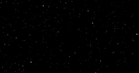 Particles black background. Visual effect overlay. High quality 4k footage