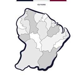 Guyane -  Communes et département