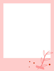 Polaroid Frame With Floral