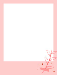 Polaroid Frame With Floral