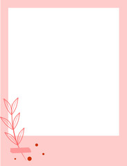 Polaroid Frame With Floral