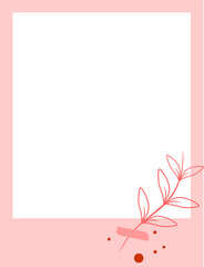 Polaroid Frame With Floral