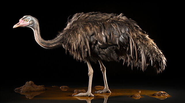 Moa Dinornithiformes Full Body Professional Realistic Design