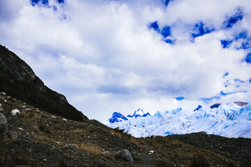 Arrival at the Perito Moreno glacier, Patagonia, Argentina.