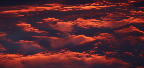 Sky landscape. Colorful sunset.