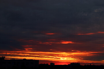 Sky landscape. Colorful sunset.