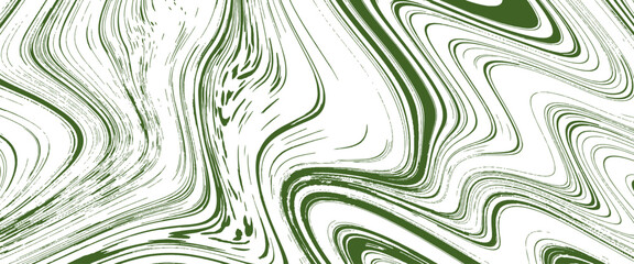 Vector Dark green marble acrylic swirl seamless pattern and liquid, marble, fluid, ink, pattern green and white color Transparent background