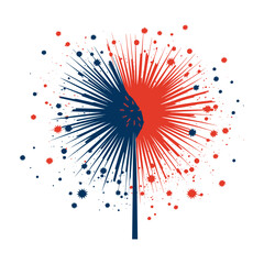 Firework vector illustration, Generative Ai.