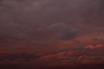 Sky landscape. Colorful sunset.