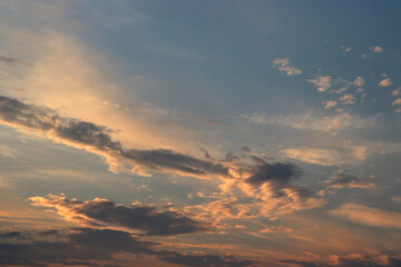 Sky landscape. Colorful sunset.