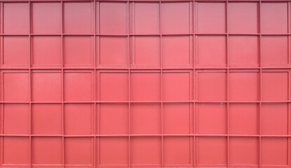 Wall loft made of metal red panels