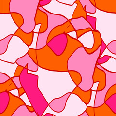 Seamless pattern with a simple abstract drawing. Vector illustration.